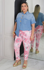 Pantalón con estampado floral