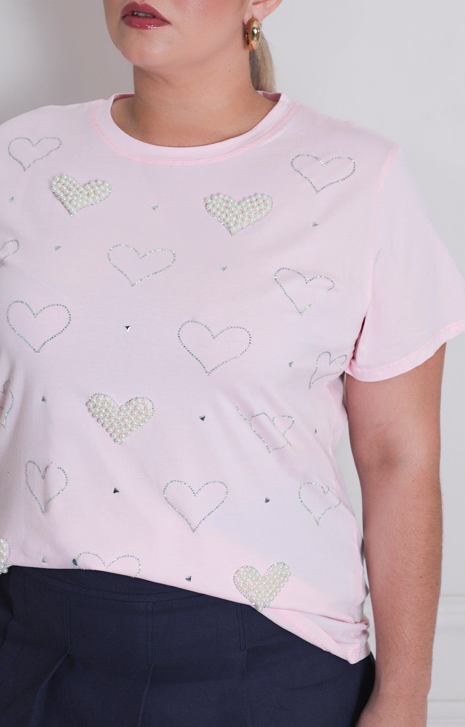 Blusa estampada con perlas - BLUSAS CURVY Boutiquemirel 