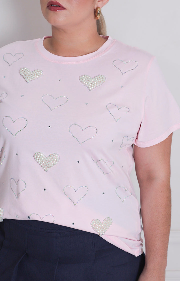 Blusa estampada con perlas - BLUSAS CURVY Boutiquemirel 