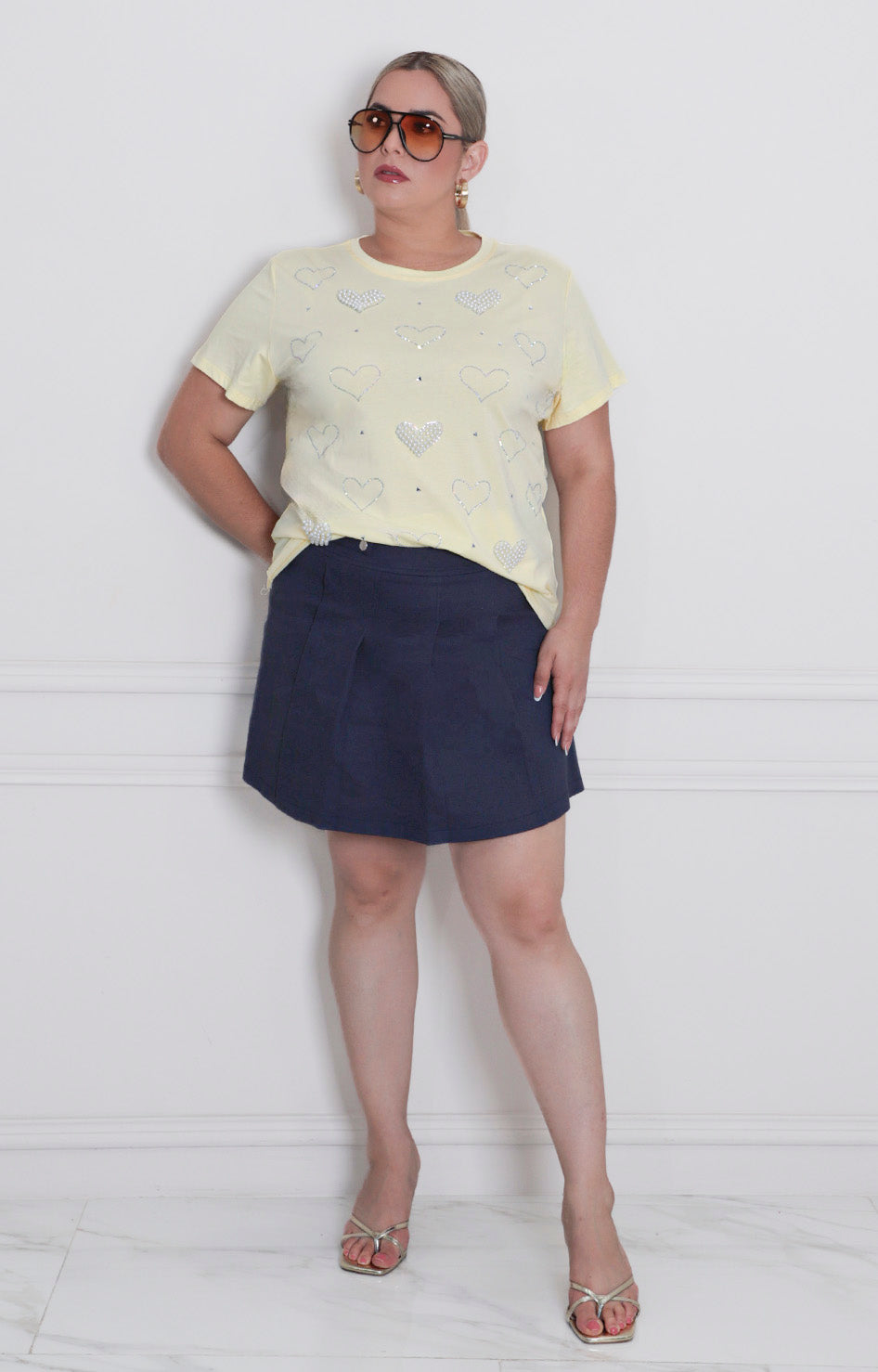 Blusa estampada con perlas - BLUSAS CURVY Boutiquemirel 