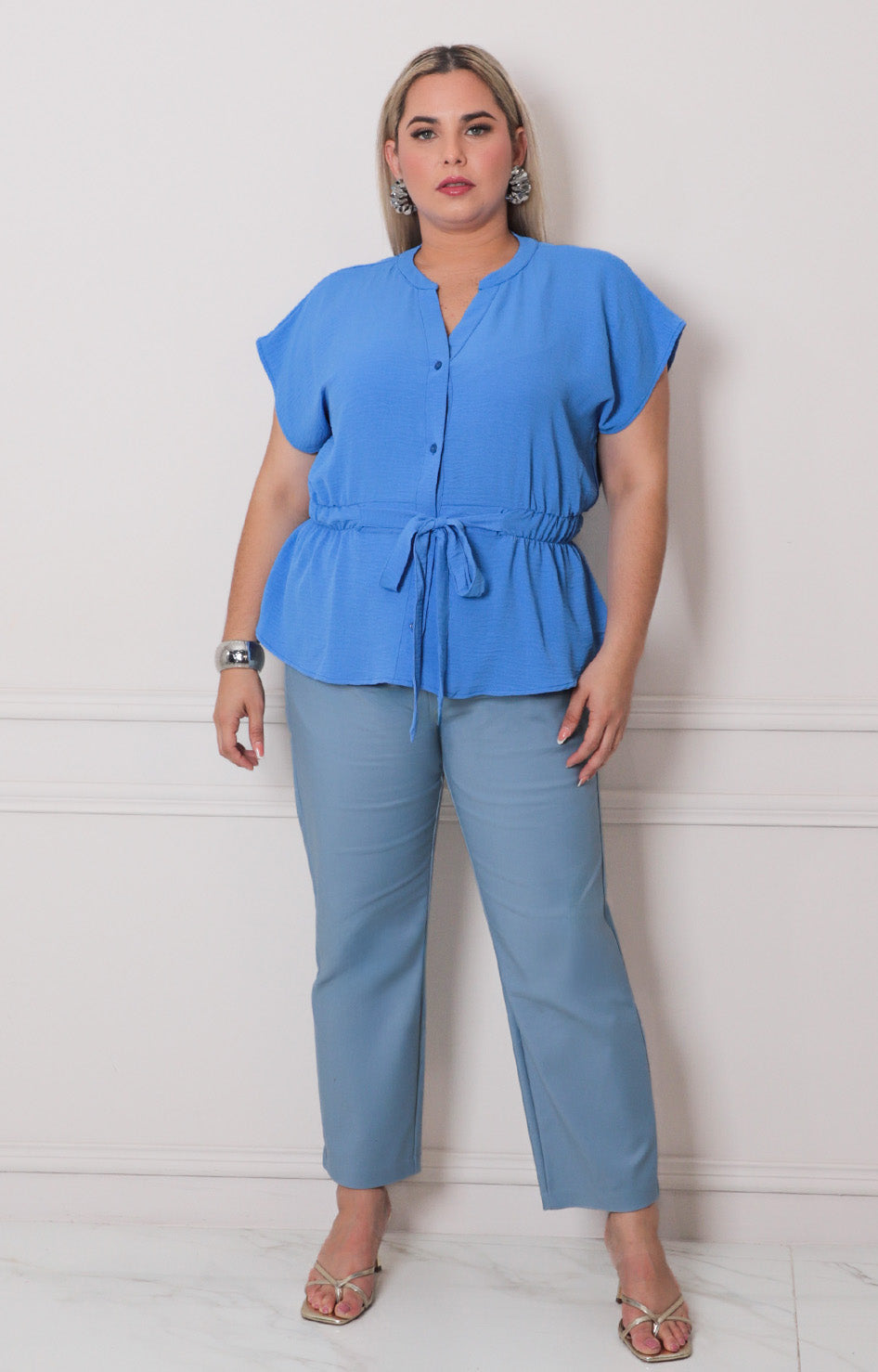 Blusa con lazo - BLUSAS CURVY Boutiquemirel 