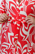 Vestido estampado con lazo