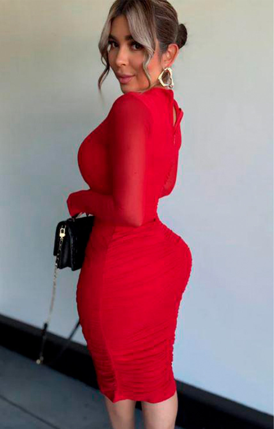 Vestido rojo entallado