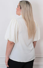 Blusa lisa con volantes - BLUSAS CURVY Boutiquemirel 