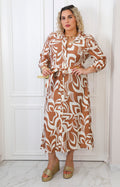 Vestido estampado con lazo