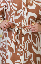 Vestido estampado con lazo