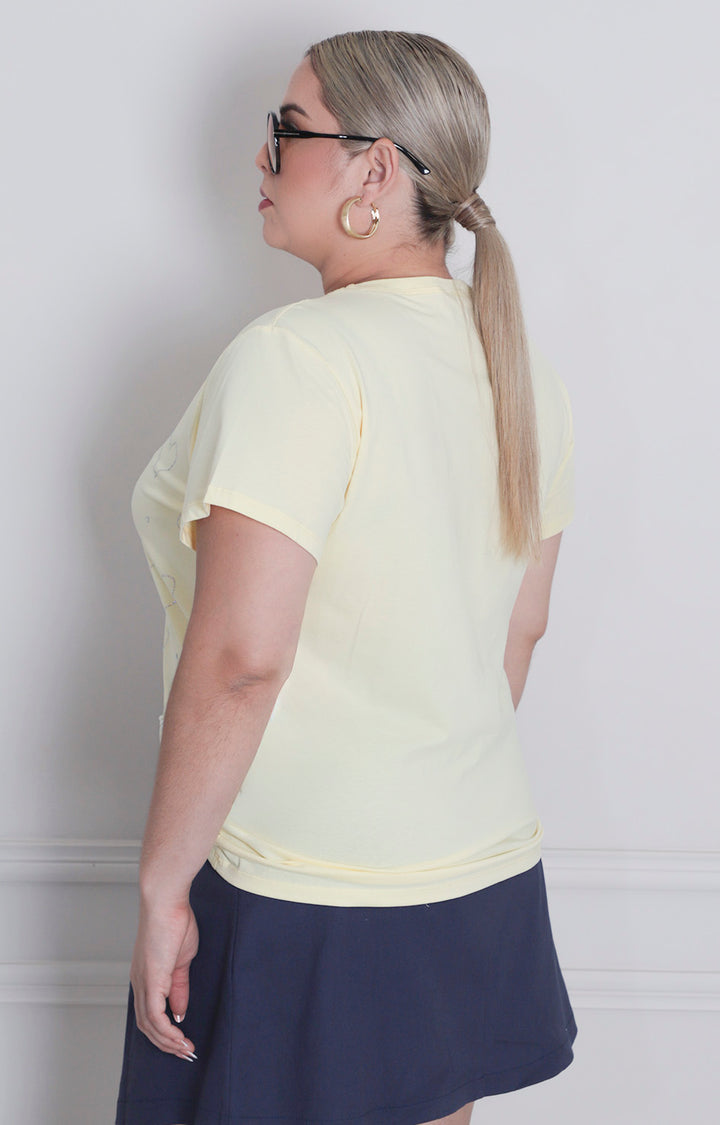 Blusa estampada con perlas - BLUSAS CURVY Boutiquemirel 