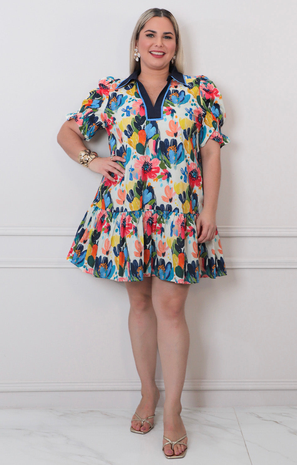 Vestido estampado - VESTIDO CORTO CURVY Boutiquemirel 