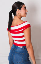 Blusa de rayas strapless - BLUSAS REGULAR Boutiquemirel 