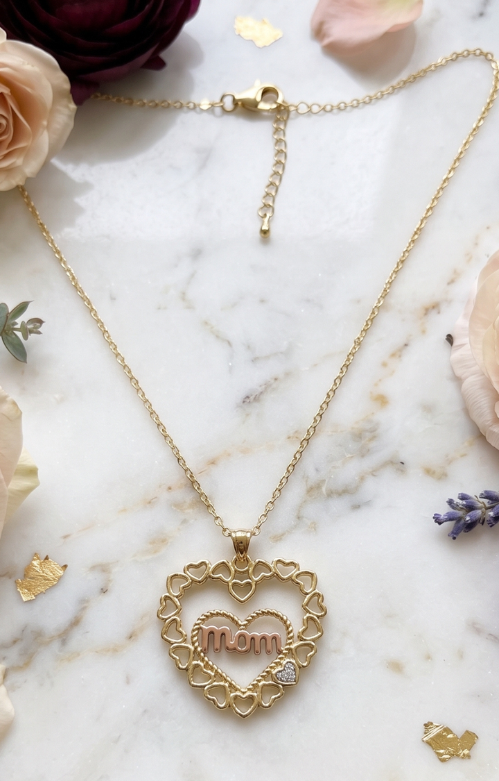 Collar Mom Corazón Dorado - COLLARES CHAPA Boutiquemirel 