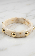 Pulsera beige con detalles dorados - PULSERA Boutiquemirel 