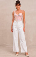 Pantalón de mezclilla blanco - PANTALON MEZCLILLA REGULAR Boutiquemirel 