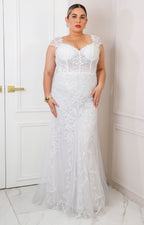 Vestido largo con bordado