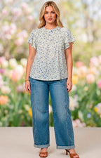 Blusa con estampado floral - BLUSAS CURVY Boutiquemirel 