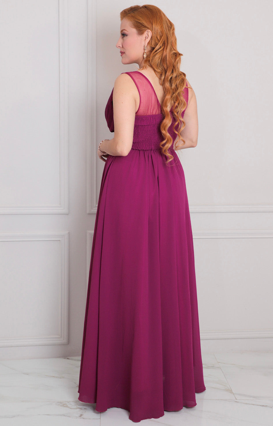 Vestido magenta con brillos - VESTIDO LARGO REGULAR Boutiquemirel 
