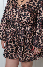 Jumpsuit animal print con cinturón
