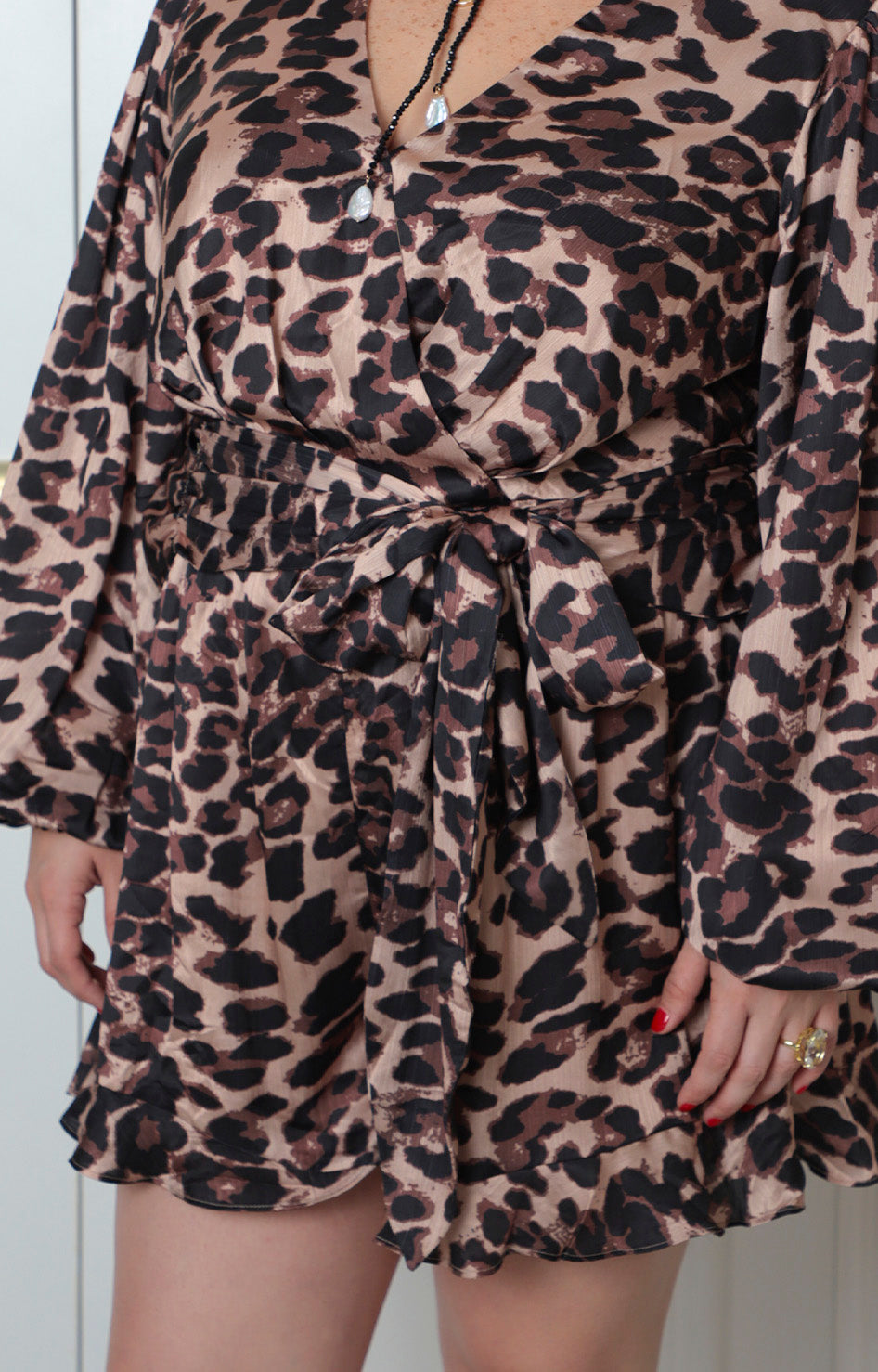 Jumpsuit animal print con cinturón
