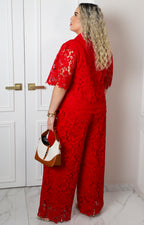 Conjunto camisero de guipur