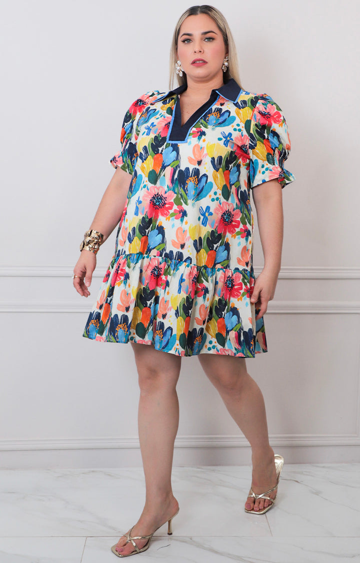 Vestido estampado - VESTIDO CORTO CURVY Boutiquemirel 