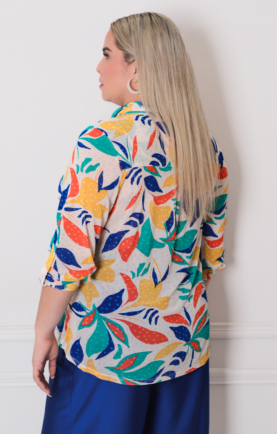 Blusa estampada multicolor - BLUSAS CURVY Boutiquemirel 