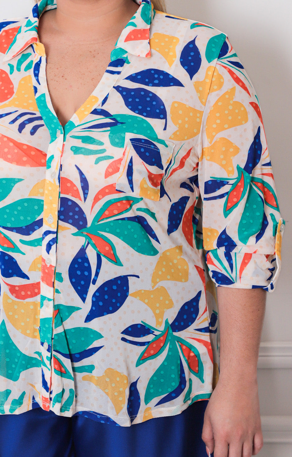 Blusa estampada multicolor - BLUSAS CURVY Boutiquemirel 
