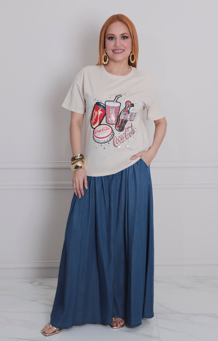Blusa estampada coca cola - BLUSAS REGULAR Boutiquemirel 