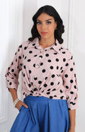 Blusa rosa polka dots