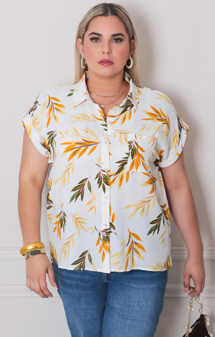 Blusa estampada tropical - BLUSAS CURVY Boutiquemirel 