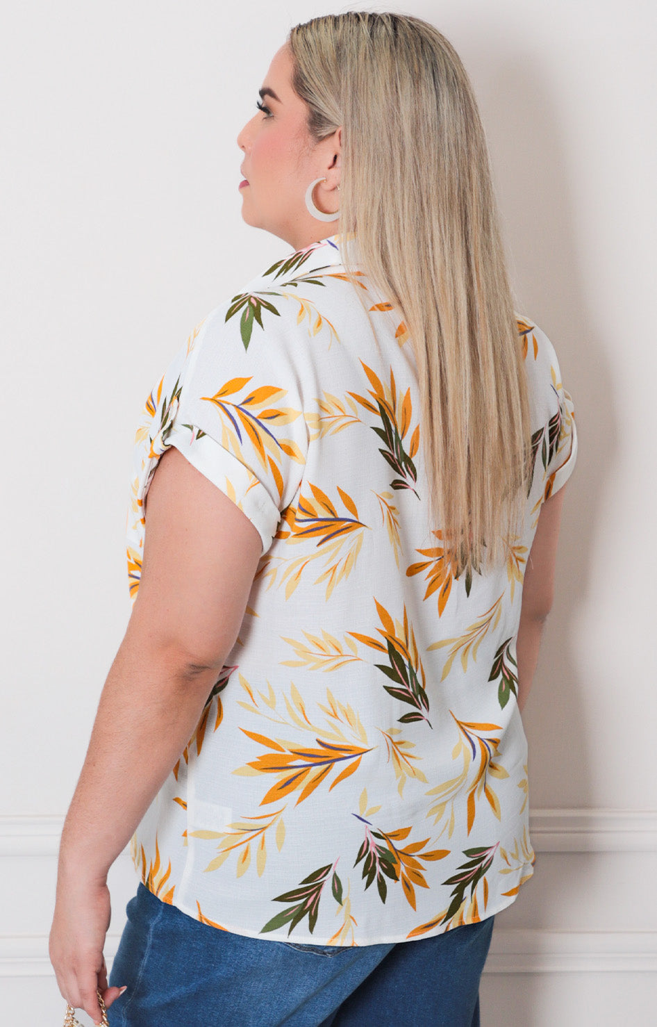 Blusa estampada tropical - BLUSAS CURVY Boutiquemirel 