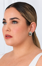Aretes botón redondo lisos