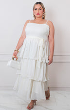 Vestido de tirantes con tablones - VESTIDO LARGO CURVY Boutiquemirel 