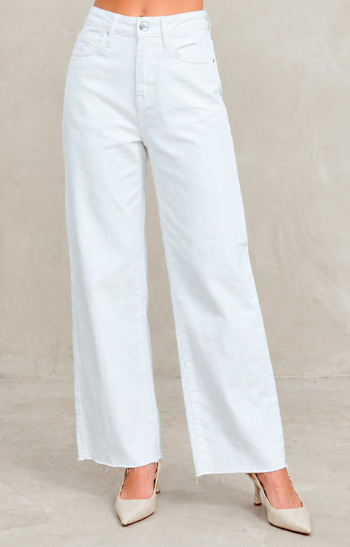 Pantalón de mezclilla blanco
