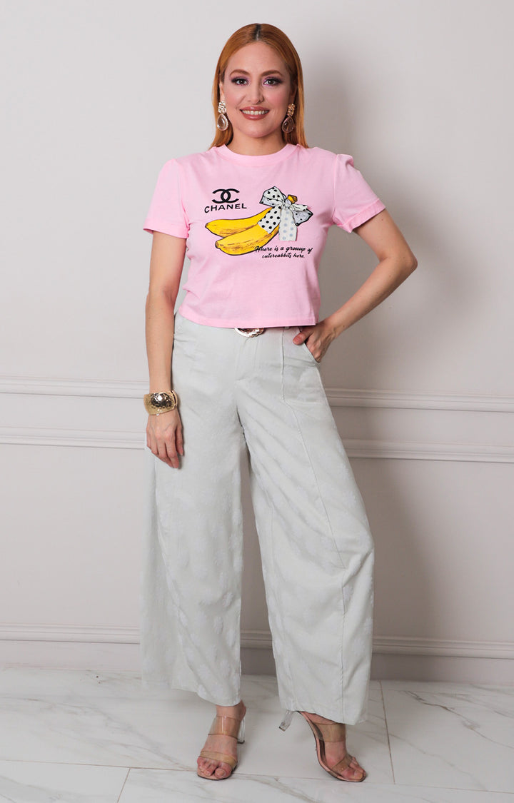 Blusa rosa estampada - BLUSAS REGULAR Boutiquemirel 