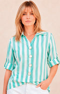 Blusa de rayas menta - BLUSAS REGULAR Boutiquemirel 