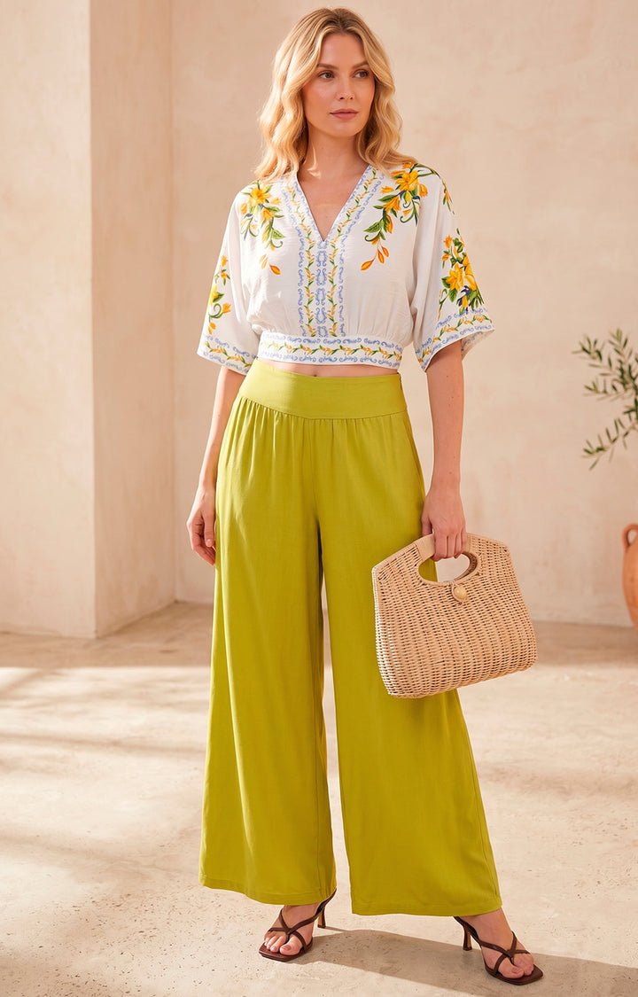 Pantalón liso amarillo - PANTALON Boutiquemirel 