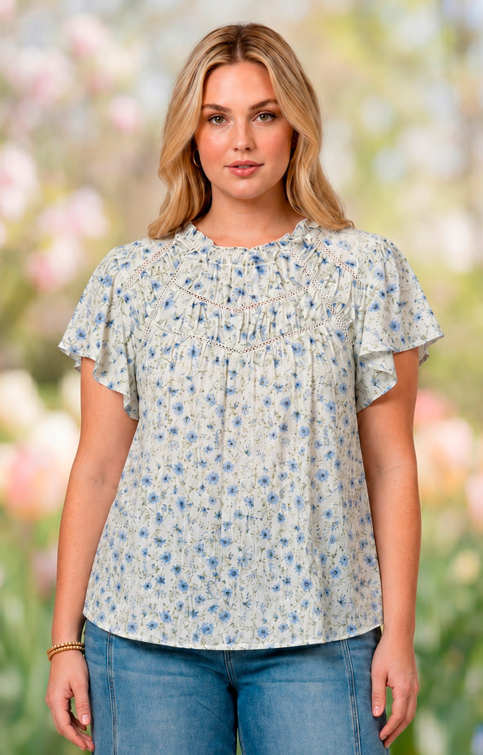Blusa con estampado floral - BLUSAS CURVY Boutiquemirel 