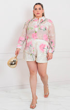 Conjunto beige estampado - CONJUNTO CURVY Boutiquemirel 