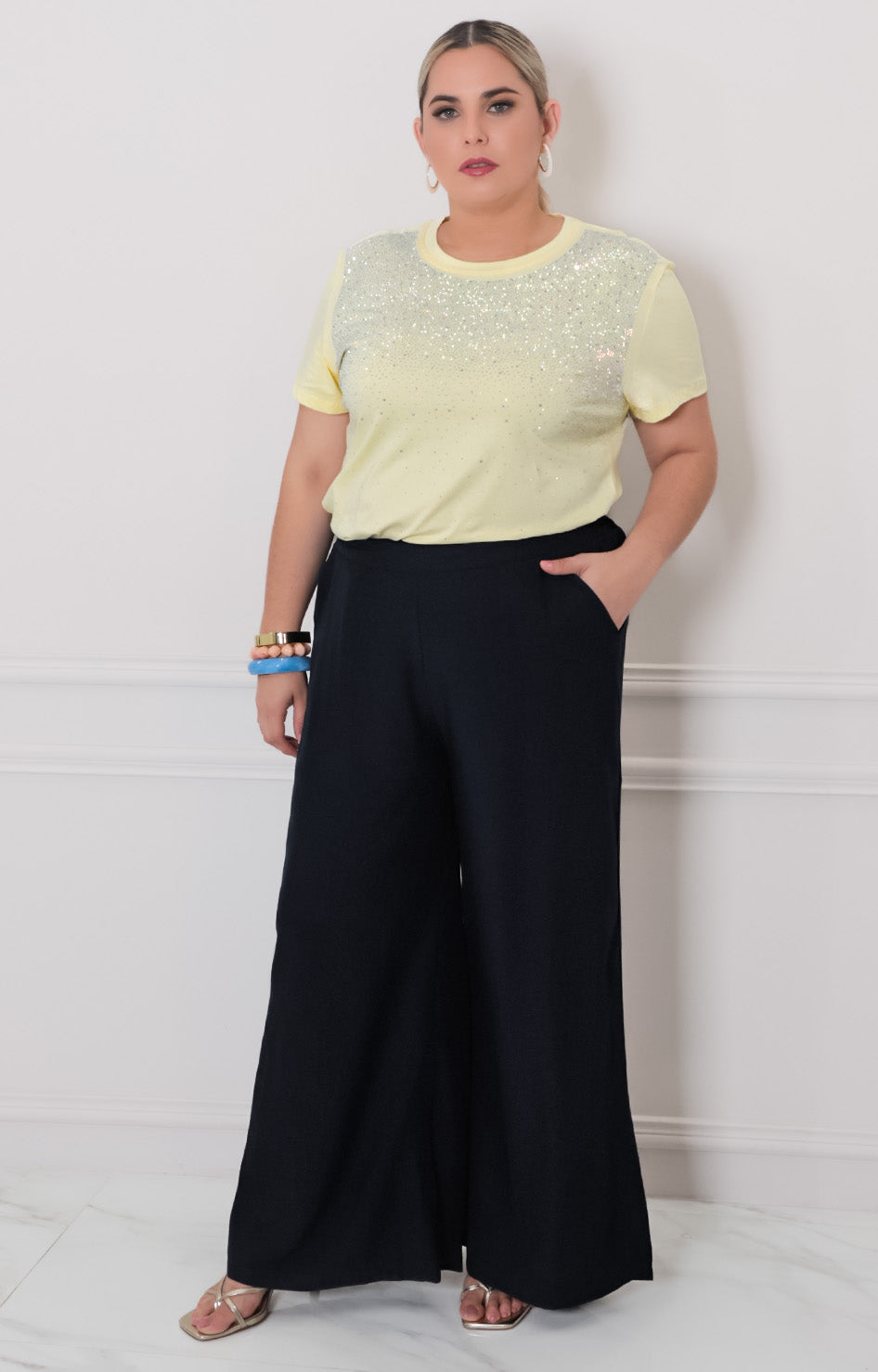 Pantalon azul marino - PANTALON CURVY Boutiquemirel 