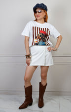 Blusa regular de Boutiquemirel con estampado gráfico de perro en tela ligera y estilo casual.