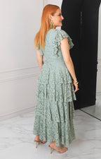 Vestido de encaje con lazo
