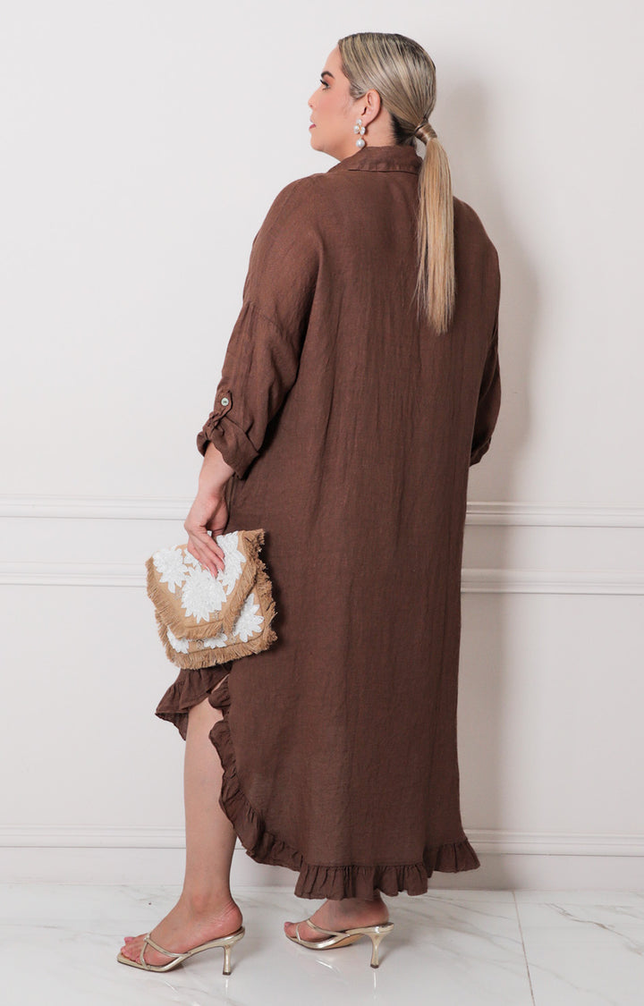 Vestido liso con botones - VESTIDO CORTO CURVY Boutiquemirel 