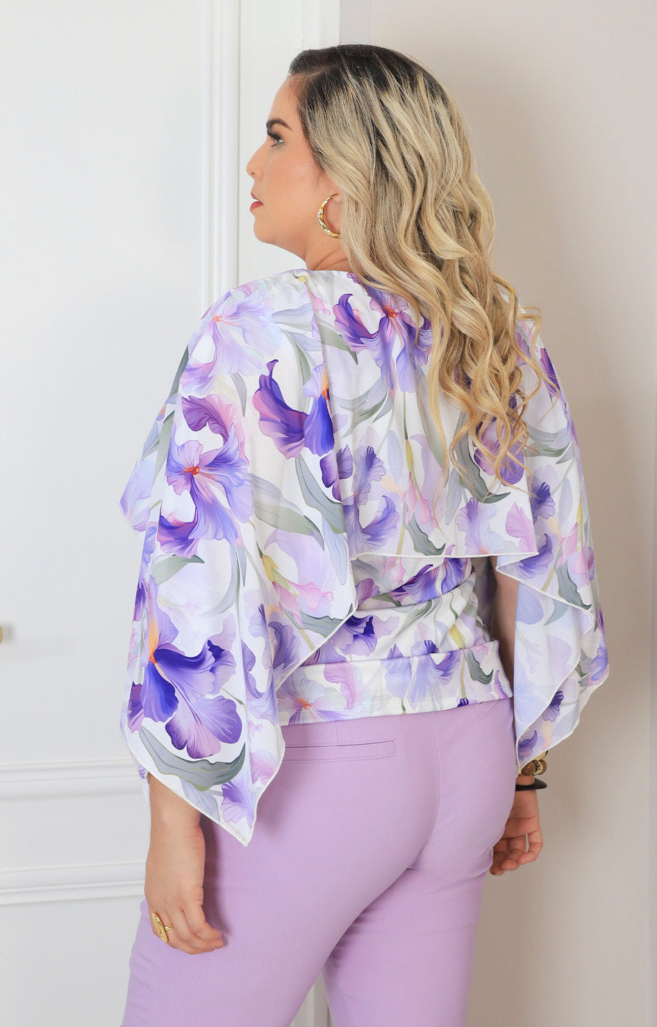 Blusa lila estampada