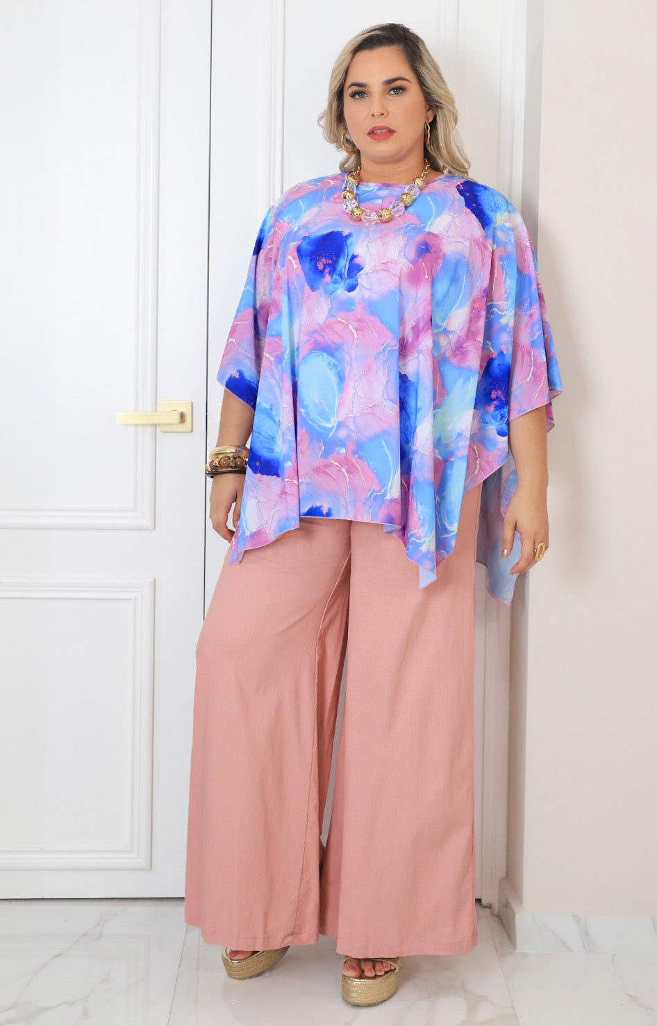 Blusa estampada multicolor