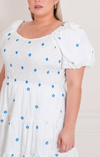 Vestido blanco estampado