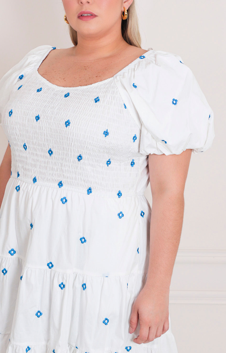 Vestido blanco estampado