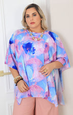 Blusa estampada multicolor