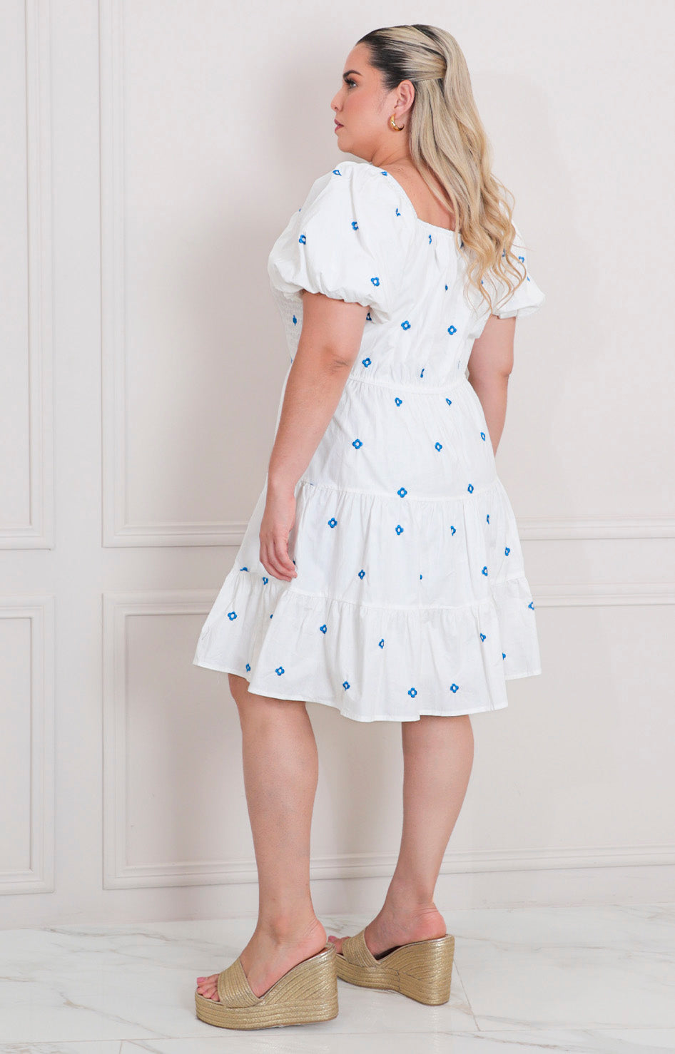 Vestido blanco estampado
