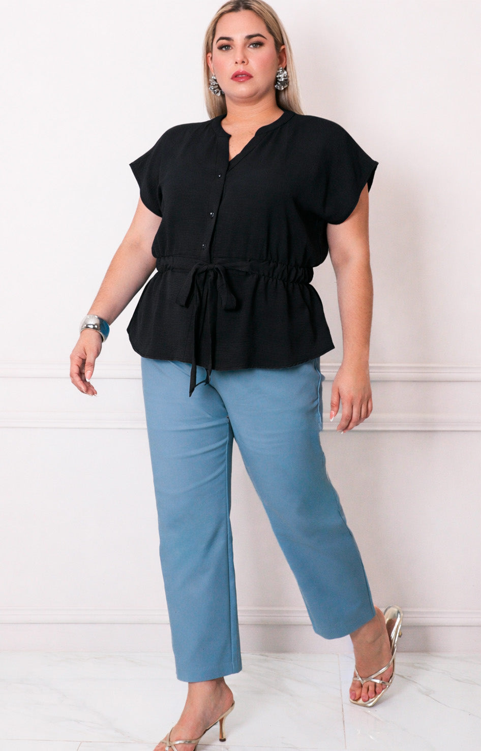 Blusa con lazo - BLUSAS CURVY Boutiquemirel 