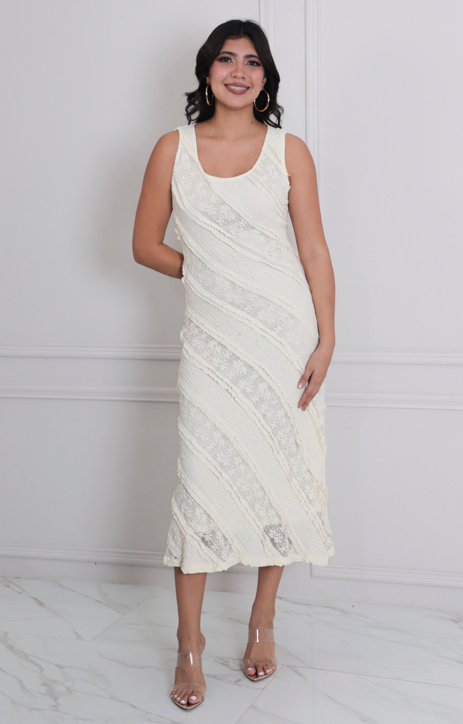 Vestido con textura - VESTIDO LARGO REGULAR Boutiquemirel 