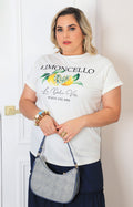 Blusa beige con estampado